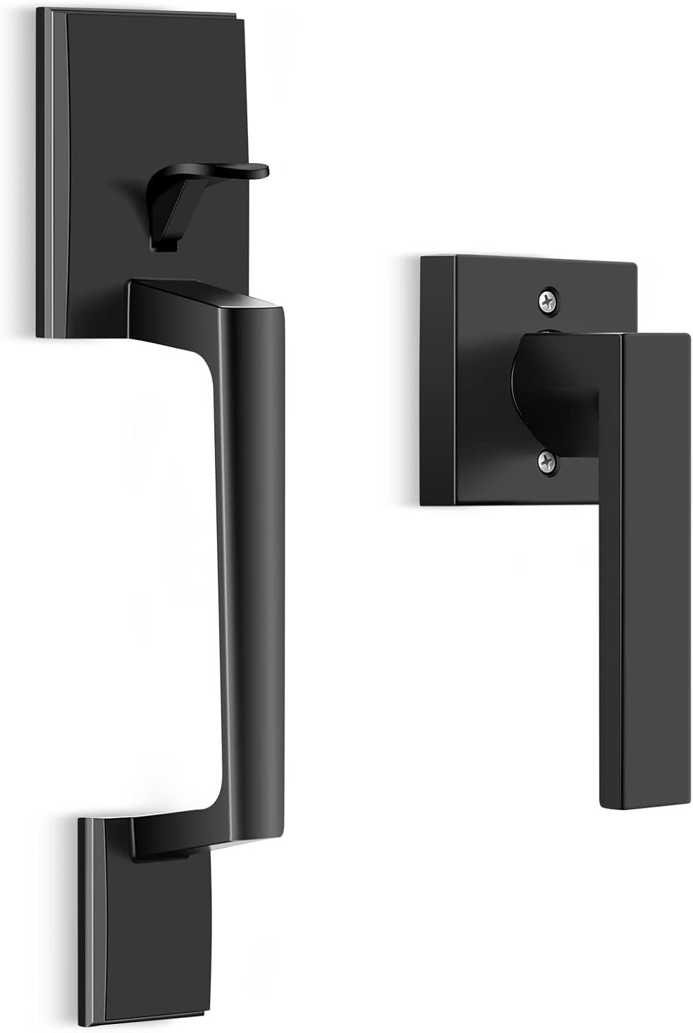 Satin Nickel Single Cylinder Door Handleset Pack of 2 D750