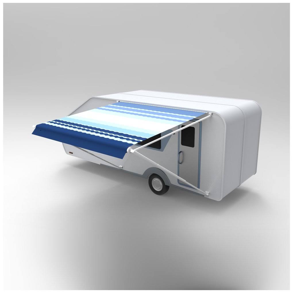 Blue Striped 10 x 8 Feet Retractable Awning G609255