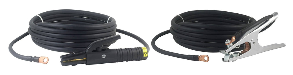 200 Amp Welding Leads Assembly Set with Terminal Lug Connector, #2 AWG Cable, 25 Feet Each Lead C295012