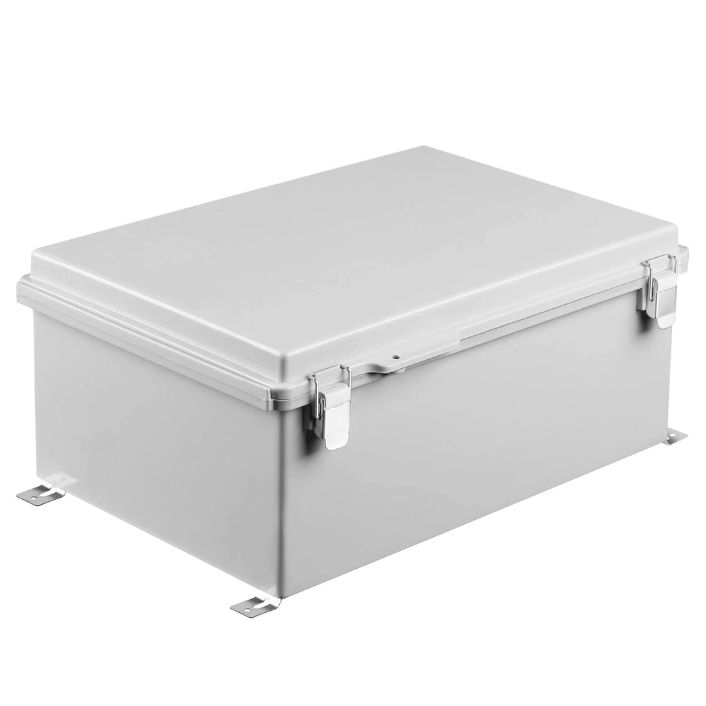 Junction Box, Hinged Cover Stainless Steel Latch IP67 Waterproof Plastic Enclosure 400×300×180mm S598375