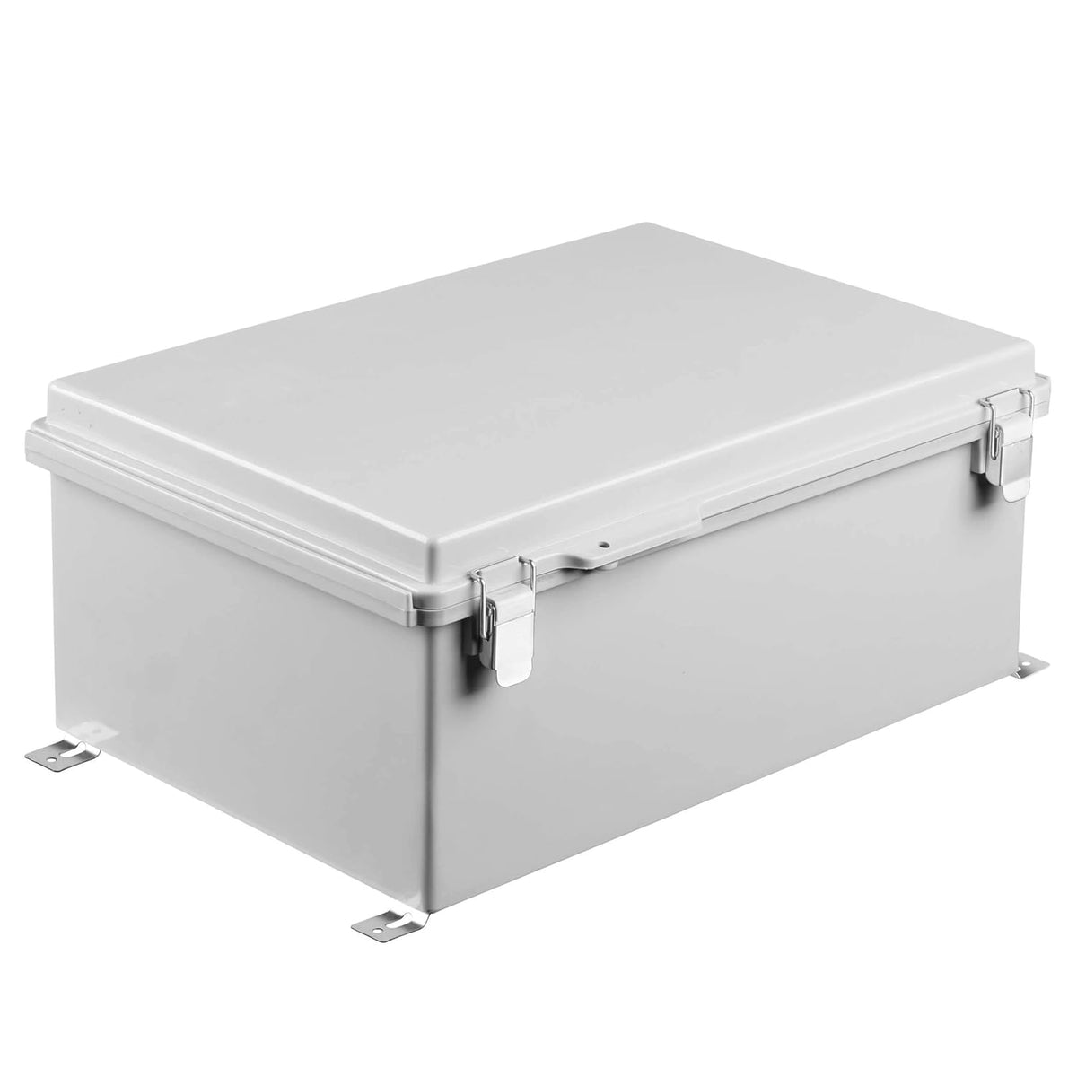 Junction Box, Hinged Cover Stainless Steel Latch IP67 Waterproof Plastic Enclosure 400×300×180mm S598375