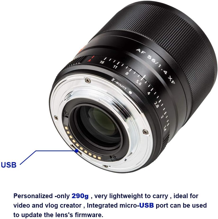 56mm F1.4 Autofocus Lens for Fujifilm X-Mount APS-C Mirrorless Cameras D231634