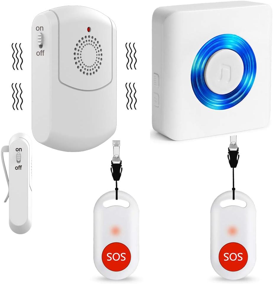 Wireless Motion Sensor Alert Room Bed Alarm with 3 Receiver and 2 Monitor Motion M549607
