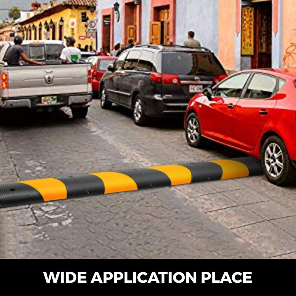 6 Feet Rubber Driveway Cable Protector Ramp 2-Channel T8226