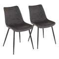 Grey Faux Leather Dining Chair Set of 2 A3037