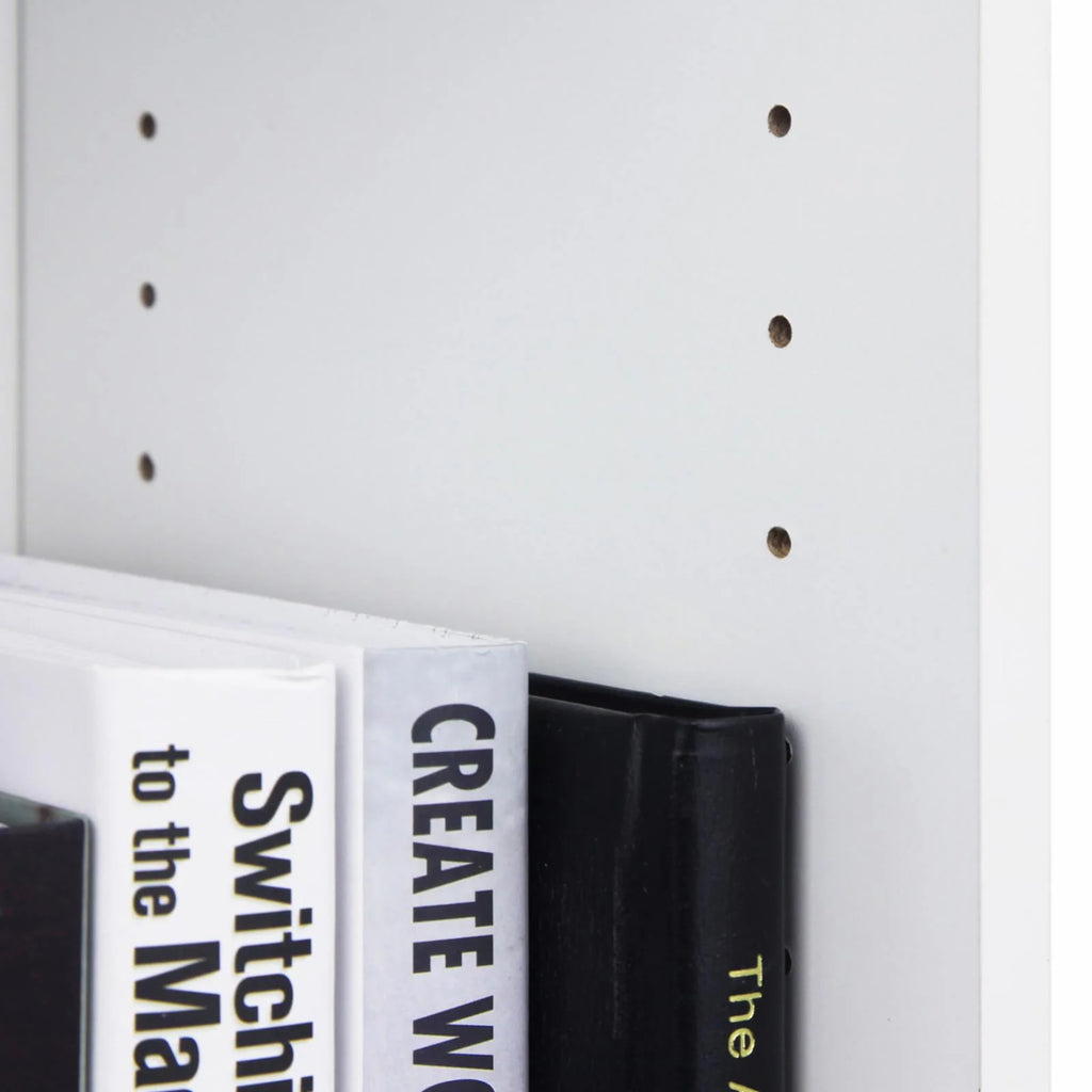 White 5-Shelf Engineered Wood Bookcase W6925