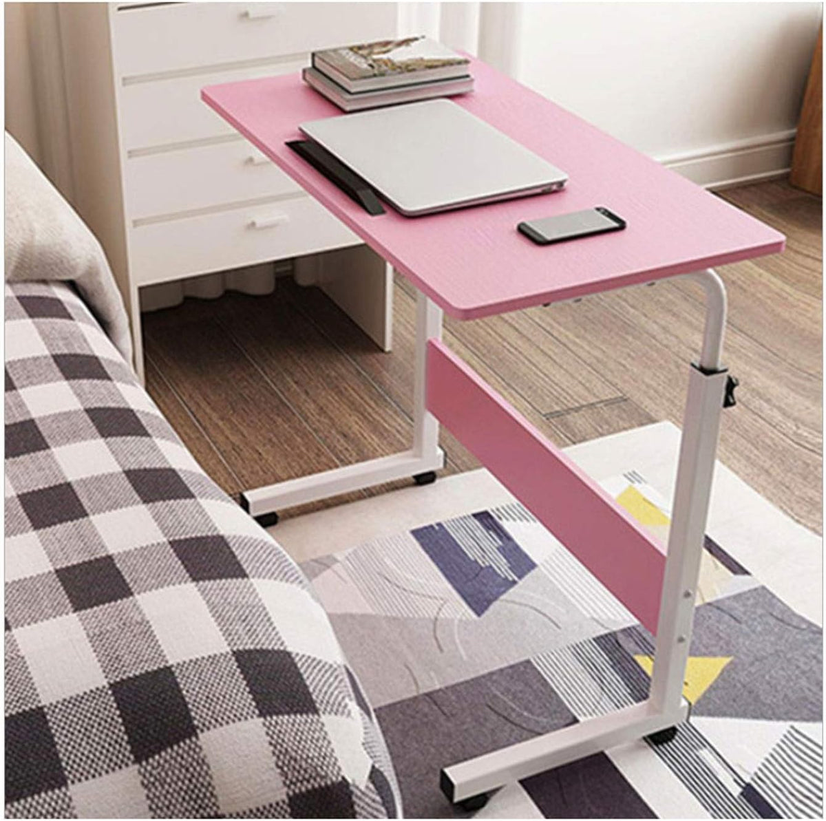 Rolling Computer Desk Mobile Standing Desk Workstation Cart Height Adjustable A70791