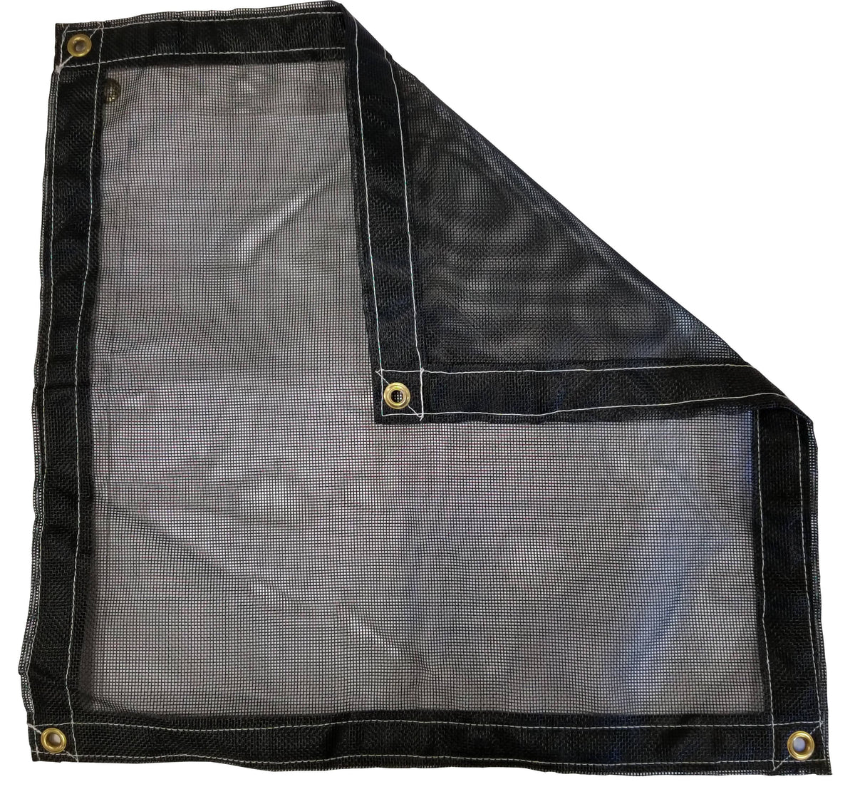 Black Vinyl Coated Mesh Tarp 10 oz. D42915