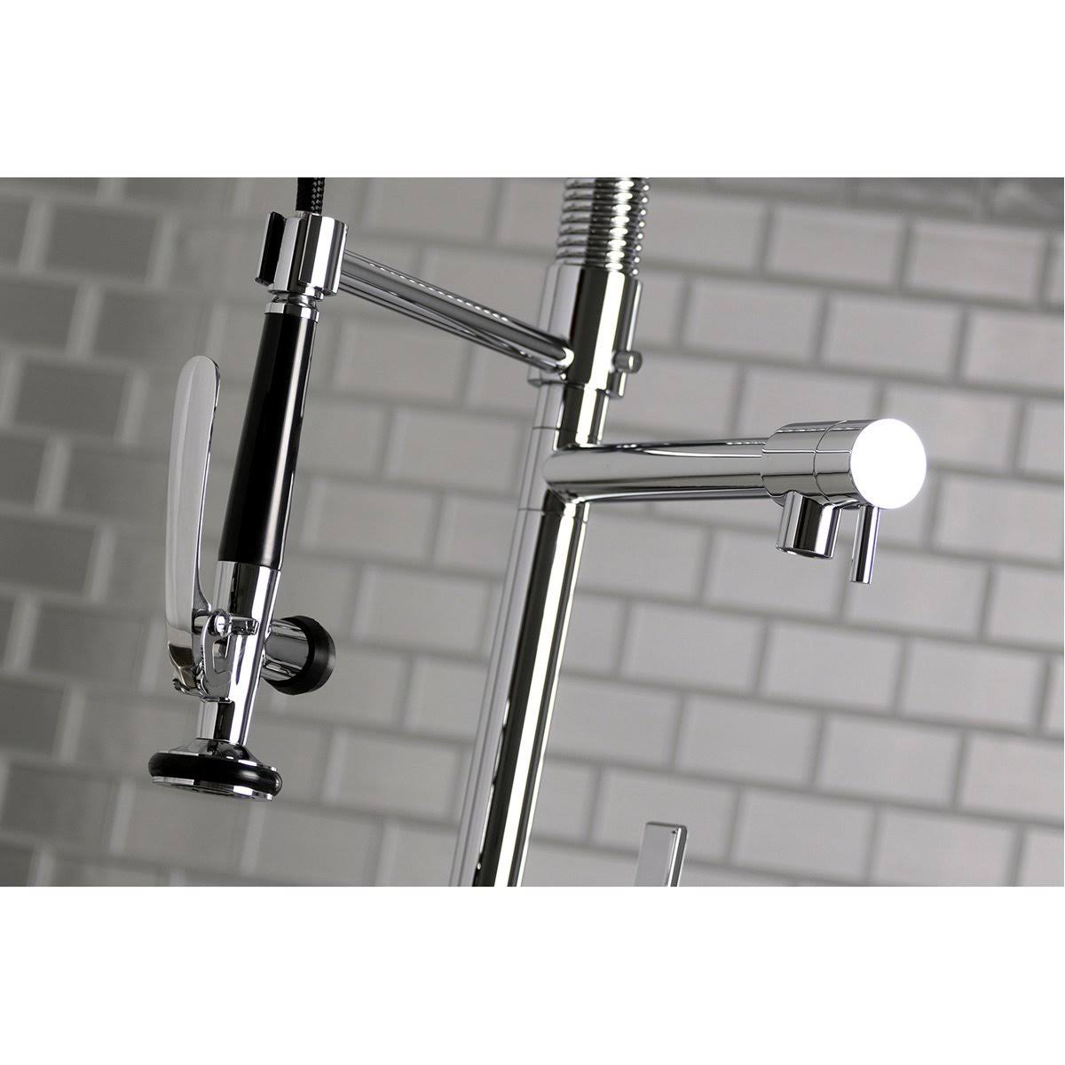 Single-Handle Pre-Rinse Kitchen Faucet Brushed Brass F24254