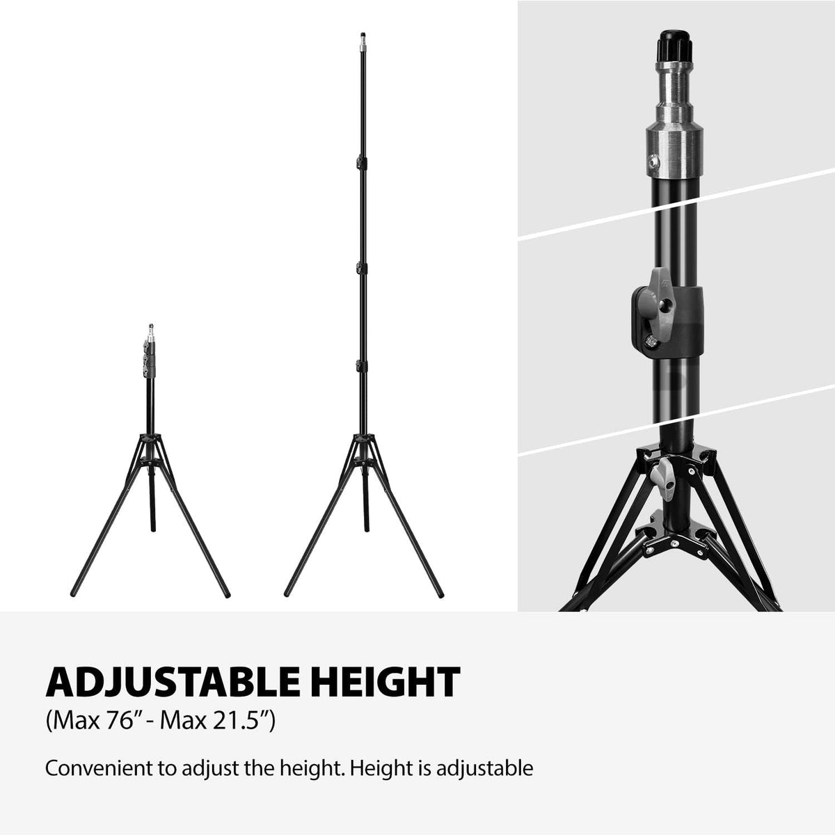 10 ft. Backdrop Support System and 800W 6500K Softbox Umbrella Background Continuous Lighting Kit with Carry Bag K326074