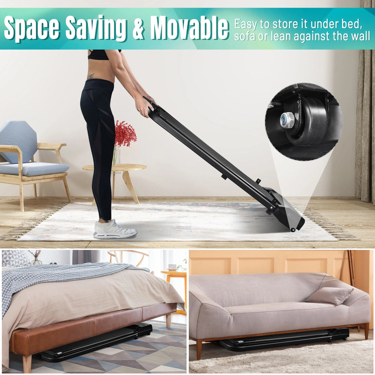 Foldable 2 in 1 Treadmill 1.5 HP J534279