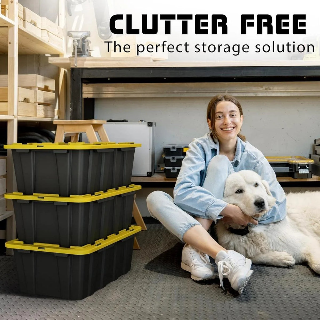 12 Gallon Clear Plastic Storage Bin with Latching Lids O3779