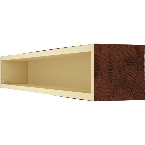 Natural Pecan Sandblasted Faux Wood Fireplace Mantel X942