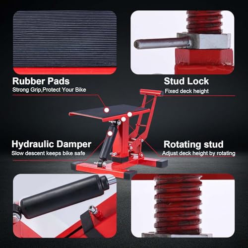 Adjustable Motorcycle Lift Stand with 450Lbs Capacity M615868