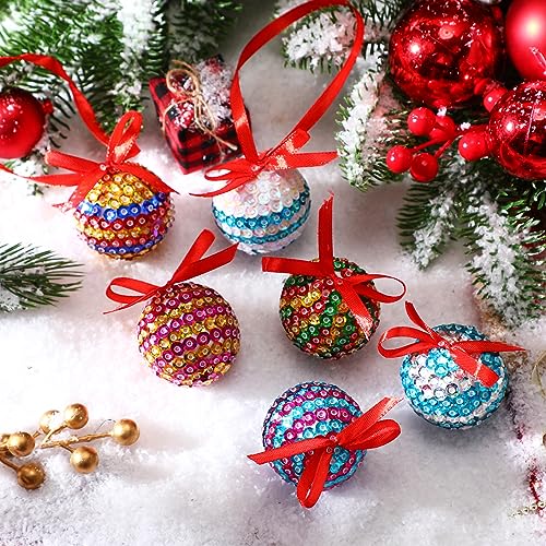 20 Sets Christmas Crafts Sequin Ornaments Kit Q884