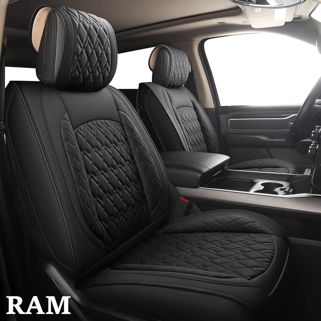 2 Pcs Front Waterproof Synthetic Leather Car Seat Covers P9478