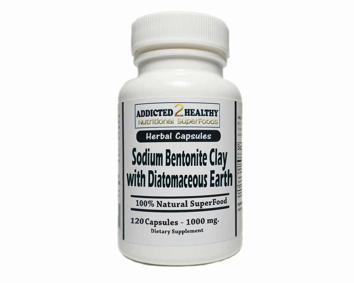 Sodium Bentonite Clay with Diatomaceous Earth 120 Capsules O668