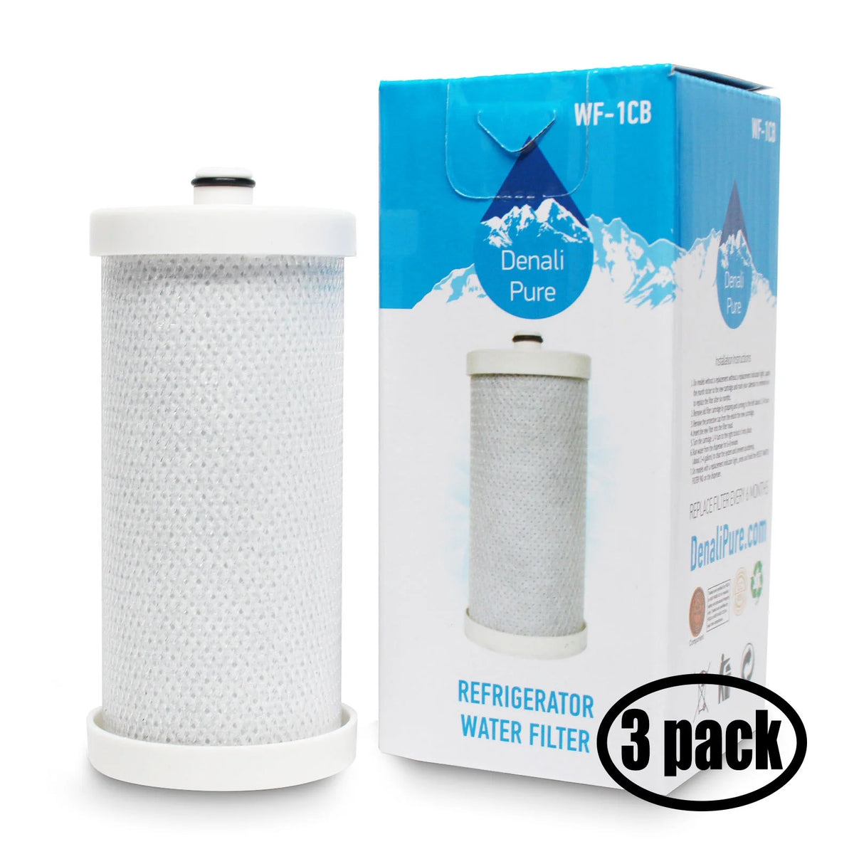 3-Pack Replacement Refrigerator Water Filter Cartridge N436225