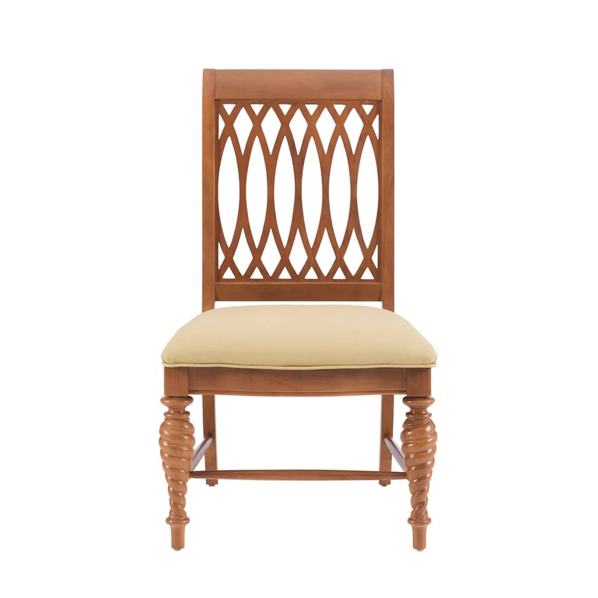 Natural Brown Faux Leather Chairs Set of 2 U273