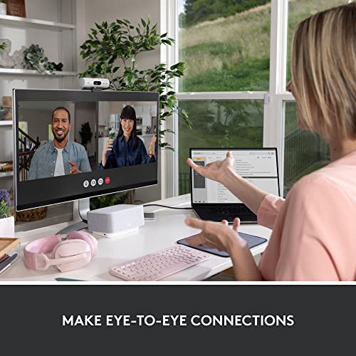 Full HD Webcam with Auto Light Correction, Privacy Cover, USB-C Cable - Rose U4751