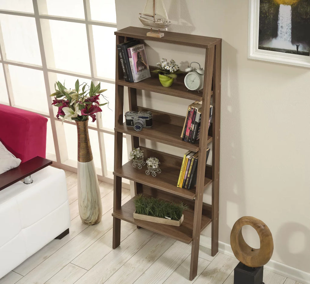 5 Tier Wood Ladder Bookshelf G1214