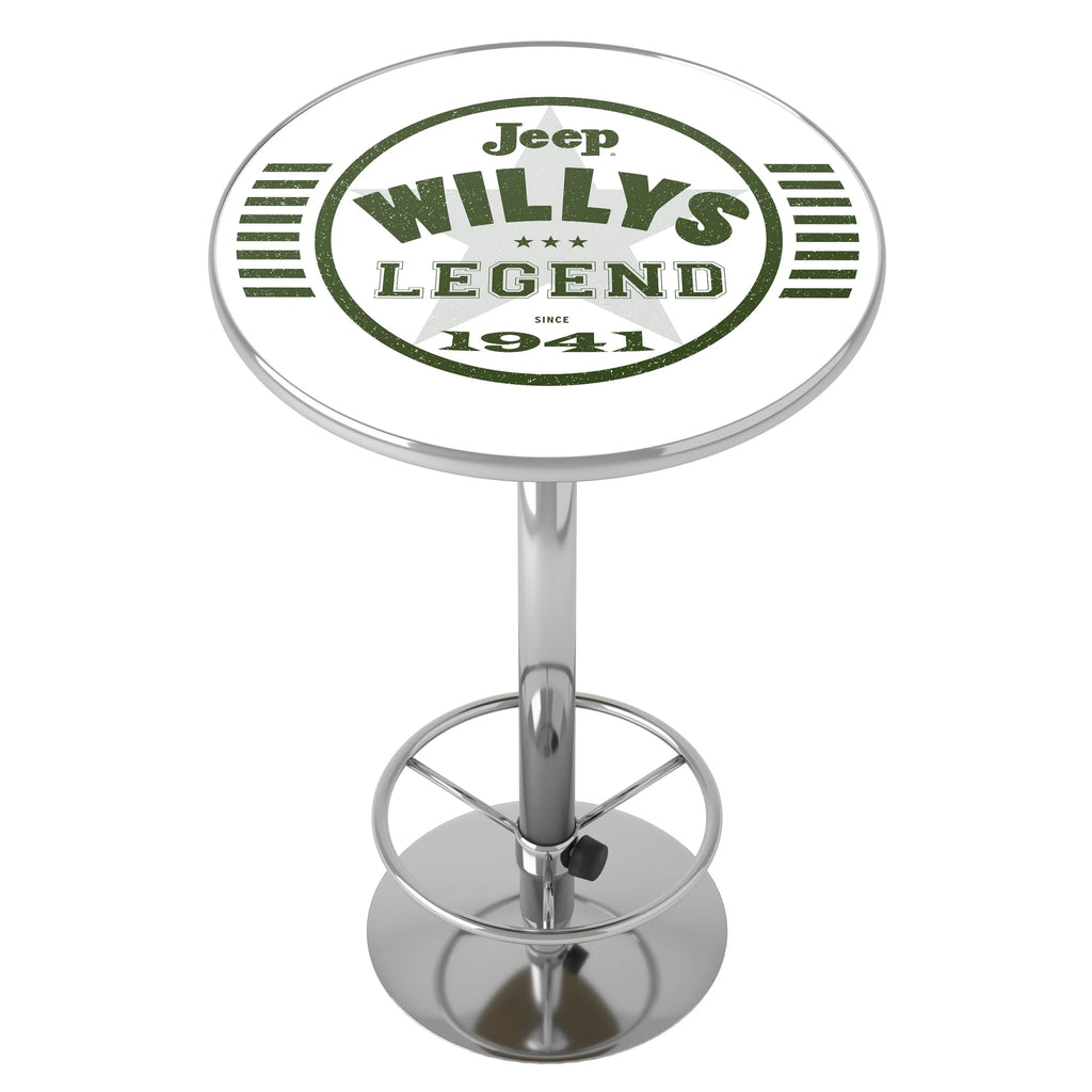 Green Bar Table with Adjustable Footrest and Acrylic Top K58634