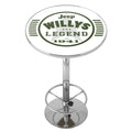 Green Bar Table with Adjustable Footrest and Acrylic Top K58634