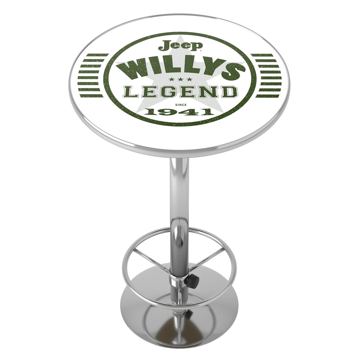 Green Bar Table with Adjustable Footrest and Acrylic Top K58634