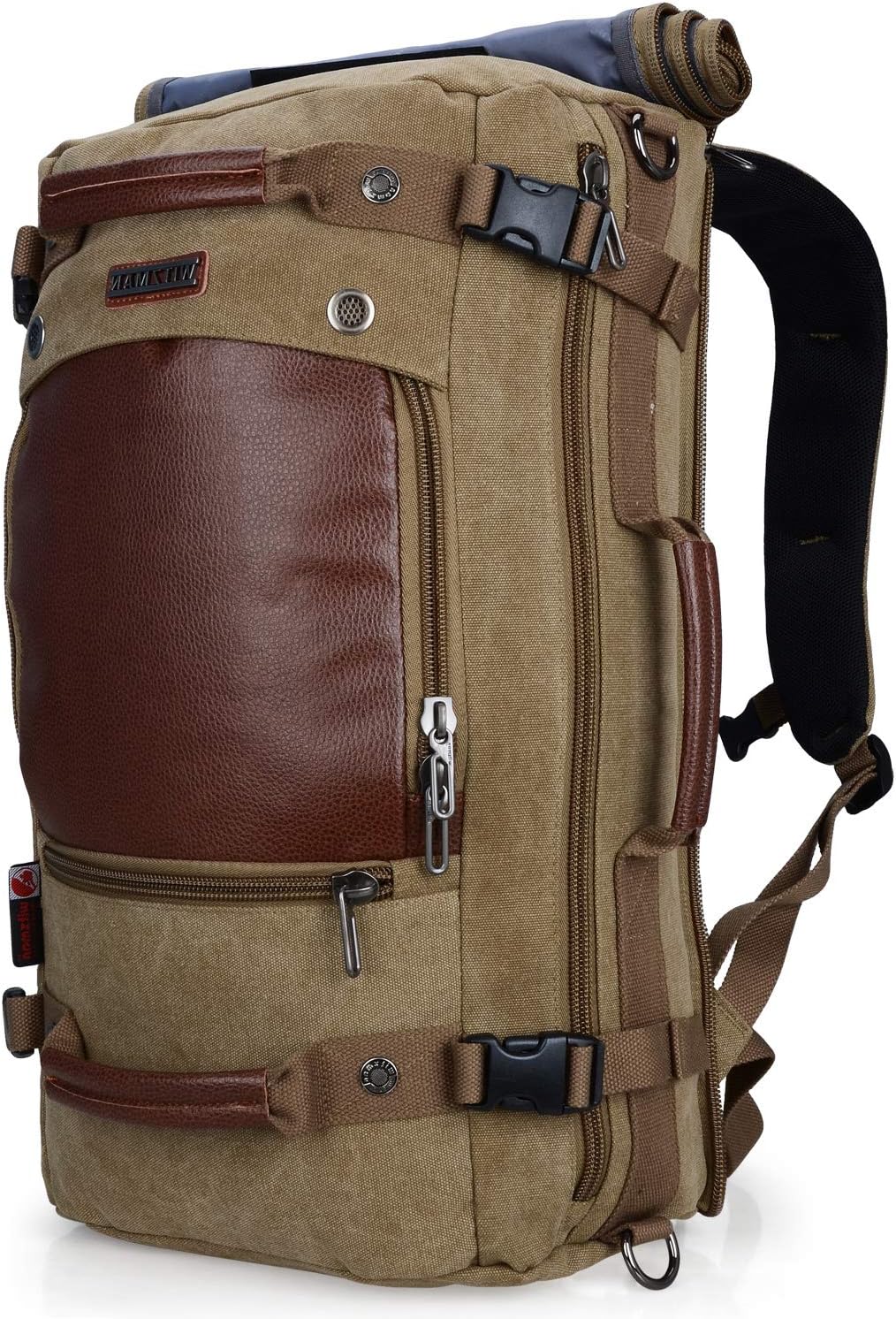 Canvas Rucksack Duffel Bag Black F5539