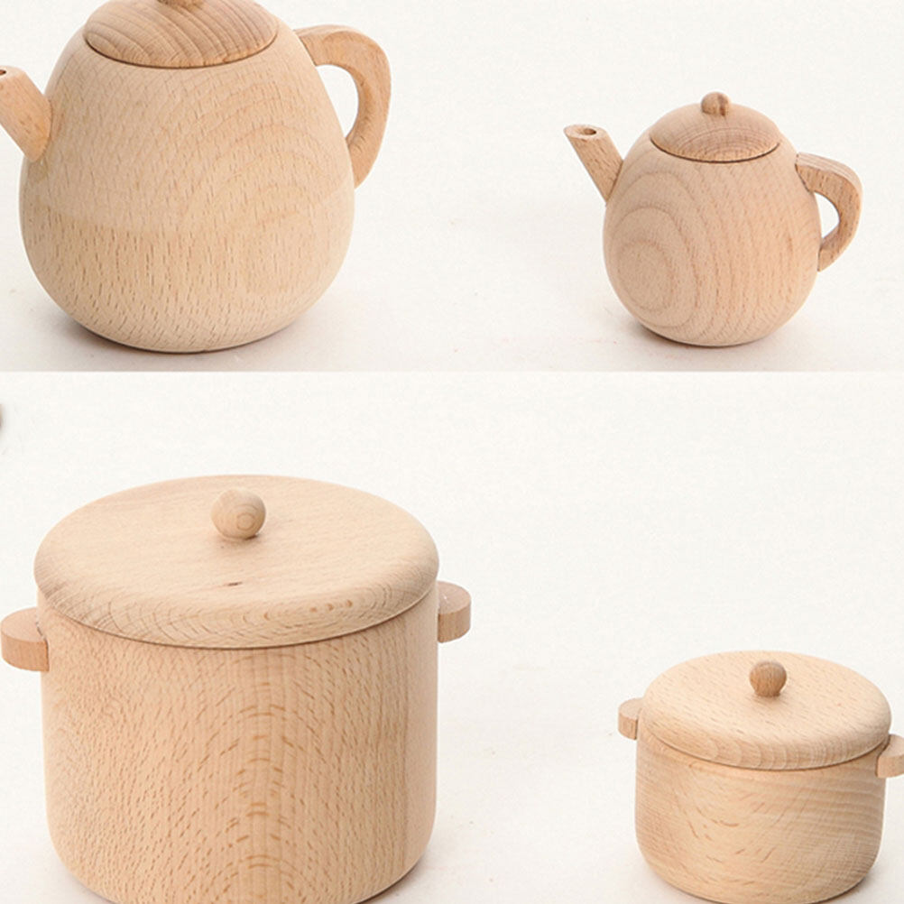 Solid Wood Tea Pot Toy B9842