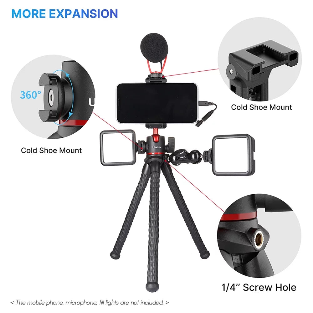 Flexible Mini Octopus Tripod with Ball Head H117