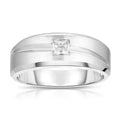 Solitaire Diamond Ring 1/3 ct Square-cut 10K White Gold X767