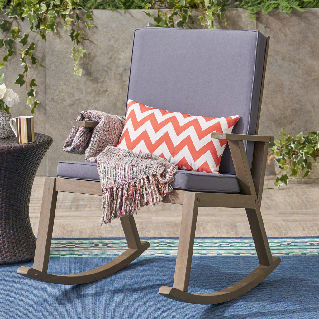 Gray Acacia Wood Rocking Chair L97668