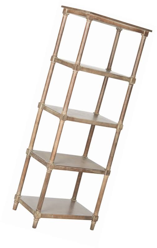 5 Tier Washed Natural Pine Bookcase N50822