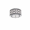 3-Light Flush-Mount, Black/White M578547