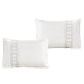 White 7 Piece Oversized Bedding Comforter Set V9526