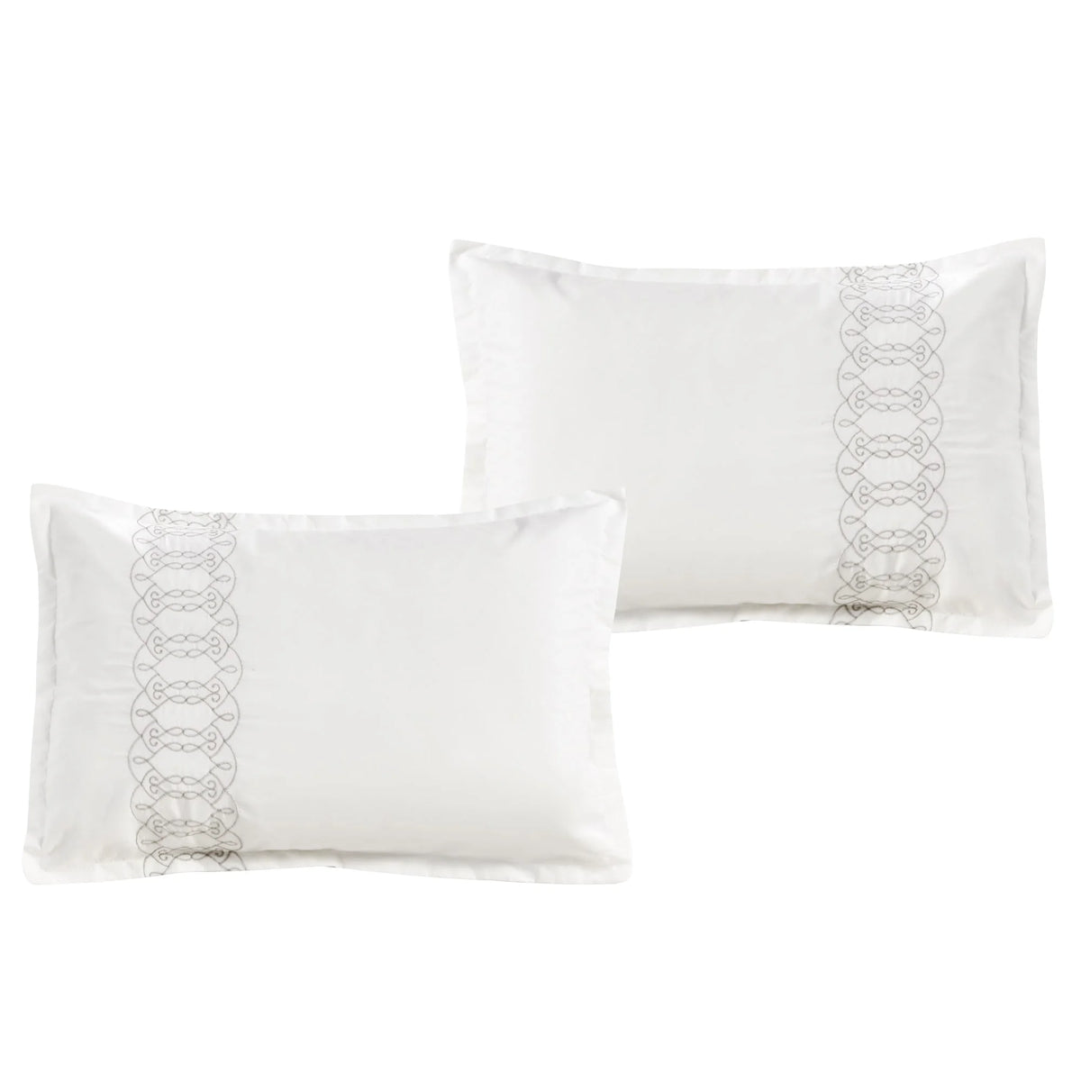 White 7 Piece Oversized Bedding Comforter Set V9526
