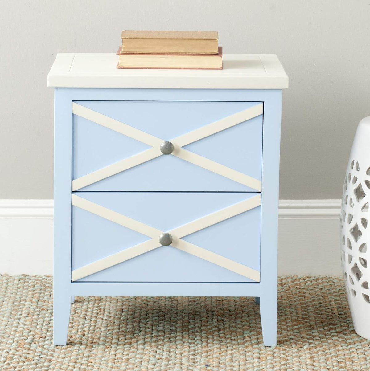 Lime Green 2-Drawer Side Table L8191