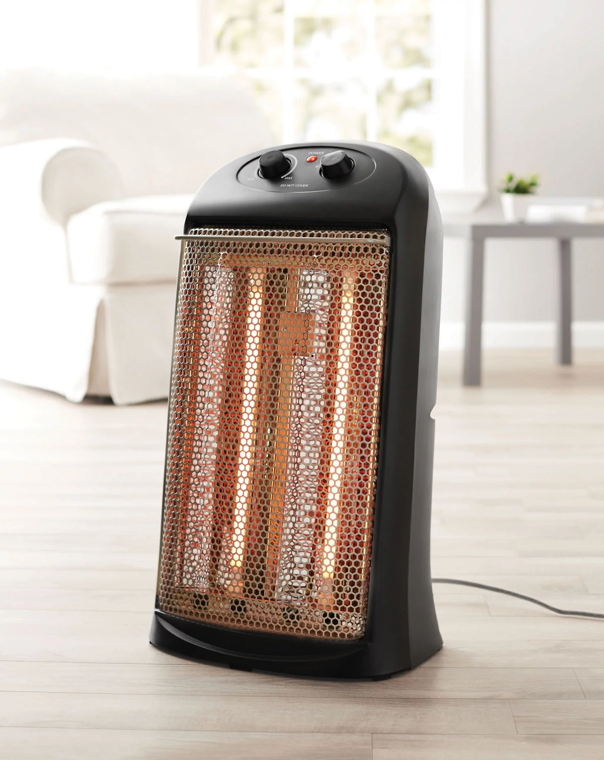 Black Quartz Electric Tower Space Heater S543