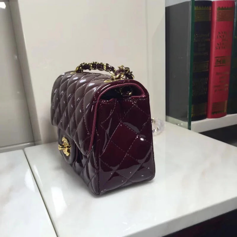 Patent Leather Flap Bag C638140