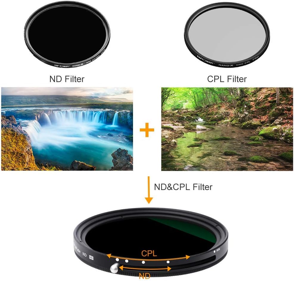 62mm Variable ND and CPL Filter 2 in 1 V703932