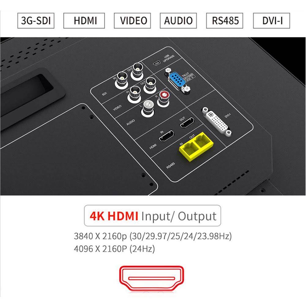 17.3x22 Full HD 3G-SDI 4K HDMI Broadcast Studio Monitor I256