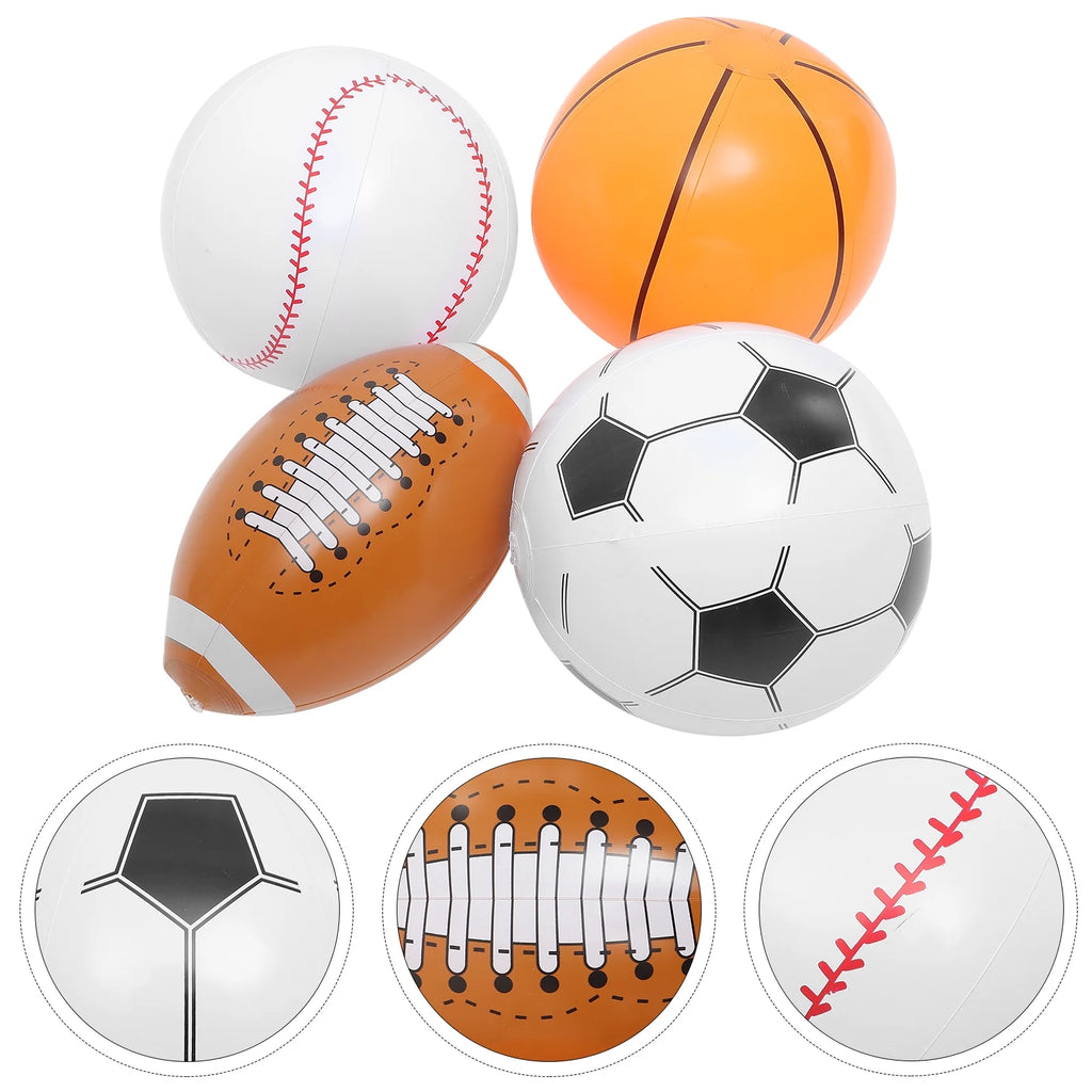 Inflatable Beach Ball Set of 4 H595