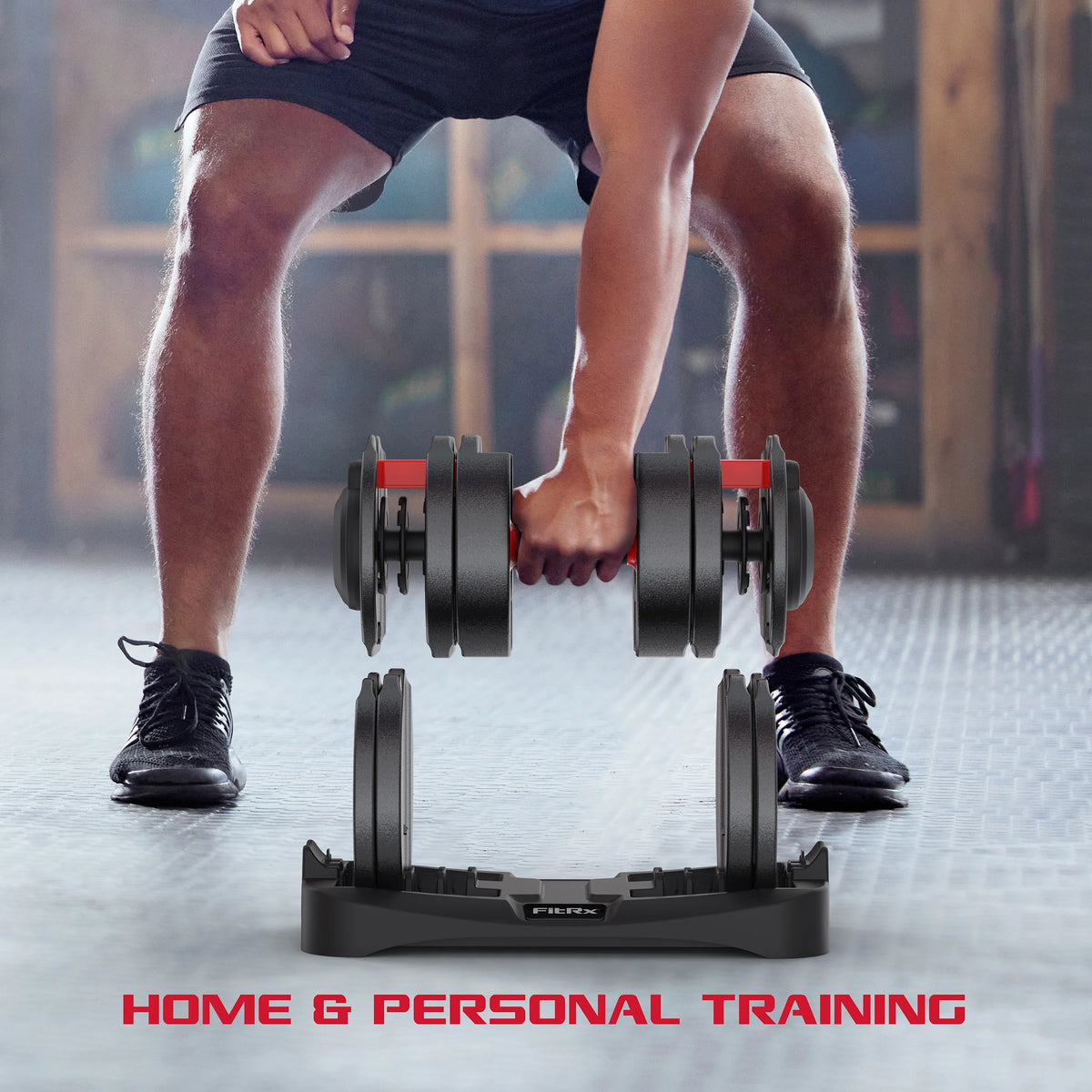 Adjustable Dumbbell 10-90 lbs Black Q427