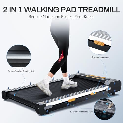 2 in 1 Under Desk Treadmill with Remote Control F719745