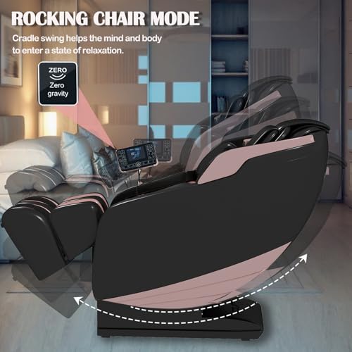 Black Full Body Zero Gravity Massage Chair with Heat and Foot Rollers V397897