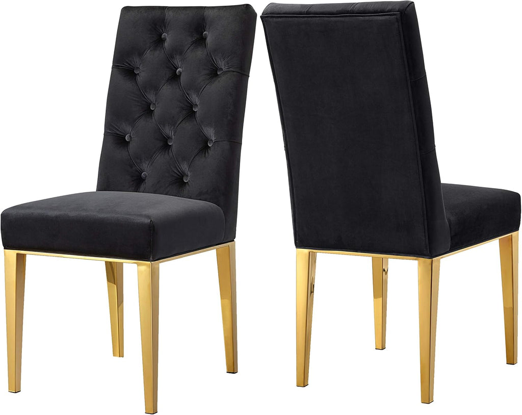 Navy Velvet Dining Chair Set of 2 H491439