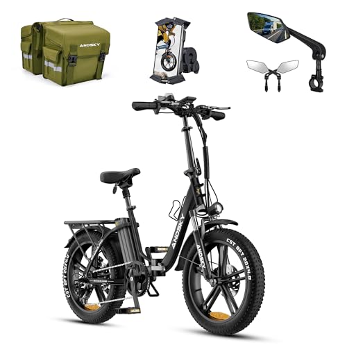 750W 48V 768WH Removable Battery Foldable 20''×4.0" Fat Tire Electric Bike P85642