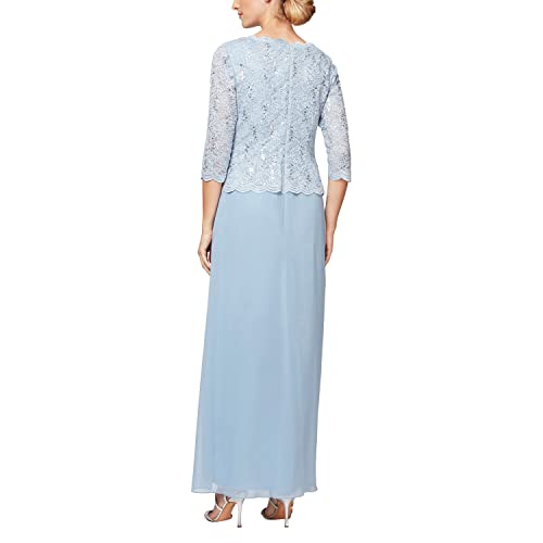3/4 Sleeve Stretch Lace Bodice One Piece Dress E28079
