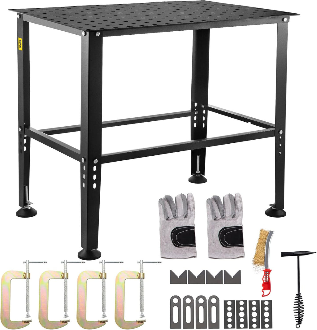 36" x 24" Adjustable Carbon Steel Welding Table I268